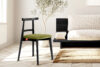 LILIO Krzesło w stylu vintage oliwkowy welur oliwkowy/czarny - zdjęcie 9