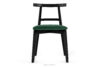 LILIO Krzesło w stylu vintage ciemny zielony welur ciemny zielony/czarny - zdjęcie 3