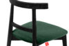 LILIO Krzesło w stylu vintage ciemny zielony welur ciemny zielony/czarny - zdjęcie 7