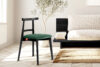 LILIO Krzesło w stylu vintage ciemny zielony welur ciemny zielony/czarny - zdjęcie 9