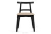 LILIO Krzesło w stylu vintage kremowy welur kremowy/czarny - zdjęcie 3