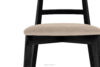 LILIO Krzesło w stylu vintage kremowy welur kremowy/czarny - zdjęcie 5
