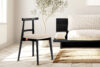 LILIO Krzesło w stylu vintage kremowy welur kremowy/czarny - zdjęcie 9