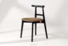 LILIO Krzesło w stylu vintage beżowy welur beżowy/czarny - zdjęcie 2