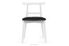 LILIO Białe krzesło vintage czarny welur czarny/biały - zdjęcie 3