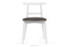 LILIO Białe krzesło vintage szary welur szary/biały - zdjęcie 3