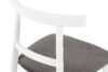 LILIO Białe krzesło vintage szary welur szary/biały - zdjęcie 7