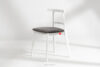 LILIO Białe krzesło vintage szary welur szary/biały - zdjęcie 2