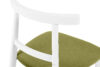 LILIO Białe krzesło vintage oliwkowy welur oliwkowy/biały - zdjęcie 7