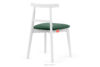 LILIO Białe krzesło vintage ciemny zielony welur ciemny zielony/biały - zdjęcie 4