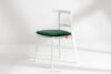 LILIO Białe krzesło vintage ciemny zielony welur ciemny zielony/biały - zdjęcie 2