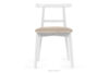 LILIO Białe krzesło vintage kremowy welur kremowy/biały - zdjęcie 3