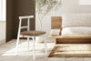 LILIO Białe krzesło vintage beżowy welur beżowy/biały - zdjęcie 8