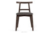 LILIO Krzesło vintage szary welur orzech ciemny szary/orzech ciemny - zdjęcie 3