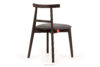 LILIO Krzesło vintage szary welur orzech ciemny szary/orzech ciemny - zdjęcie 4