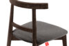 LILIO Krzesło vintage szary welur orzech ciemny szary/orzech ciemny - zdjęcie 7