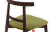 LILIO Krzesło vintage oliwkowy welur orzech ciemny oliwkowy/orzech ciemny - zdjęcie 7