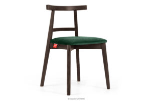 LILIO, https://konsimo.pl/kolekcja/lilio/ Krzesło vintage ciemny zielony welur orzech ciemny ciemny zielony/orzech ciemny - zdjęcie