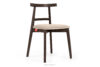 LILIO Krzesło vintage kremowy welur orzech ciemny kremowy/orzech ciemny - zdjęcie 1