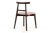 LILIO Krzesło vintage kremowy welur orzech ciemny kremowy/orzech ciemny - zdjęcie 4