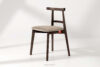 LILIO Krzesło vintage kremowy welur orzech ciemny kremowy/orzech ciemny - zdjęcie 2