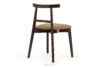 LILIO Krzesło vintage beżowy welur orzech ciemny beżowy/orzech ciemny - zdjęcie 4
