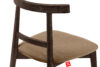 LILIO Krzesło vintage beżowy welur orzech ciemny beżowy/orzech ciemny - zdjęcie 7