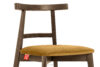 LILIO Krzesło vintage żółty welur dąb lefkas żółty/dąb lefkas - zdjęcie 6