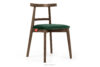 LILIO Krzesło vintage ciemny zielony welur dąb lefkas ciemny zielony/dąb lefkas - zdjęcie 1