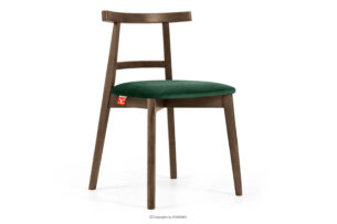 LILIO, https://konsimo.pl/kolekcja/lilio/ Krzesło vintage ciemny zielony welur dąb lefkas ciemny zielony/dąb lefkas - zdjęcie