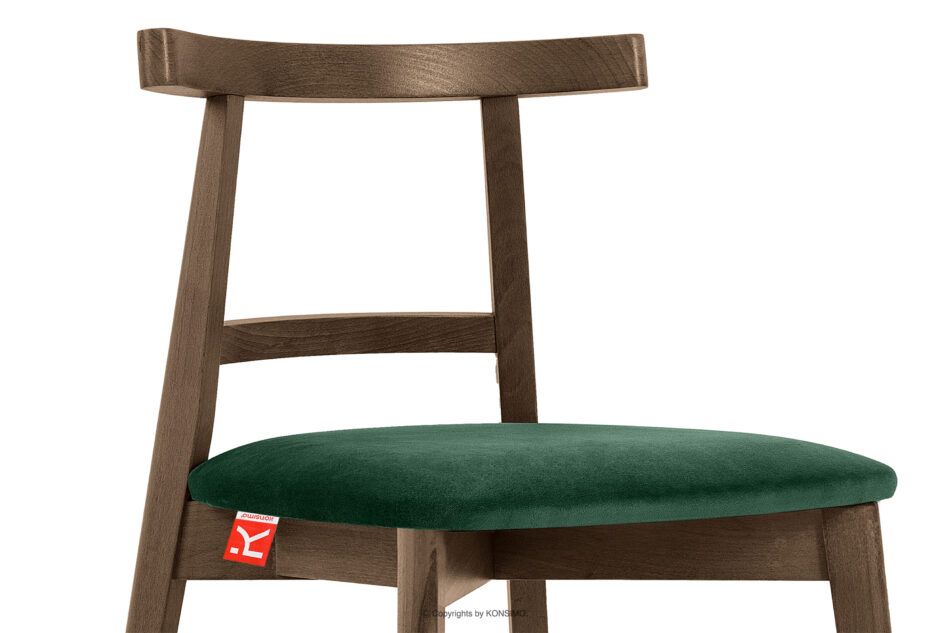 LILIO Krzesło vintage ciemny zielony welur dąb lefkas ciemny zielony/dąb lefkas - zdjęcie 5