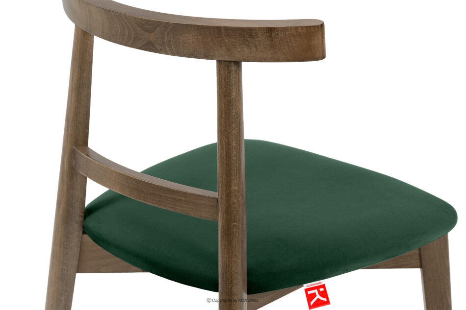 LILIO Krzesło vintage ciemny zielony welur dąb lefkas ciemny zielony/dąb lefkas - zdjęcie 6