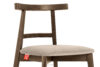 LILIO Krzesło vintage kremowy welur dąb lefkas kremowy/dąb lefkas - zdjęcie 6