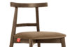LILIO Krzesło vintage beżowy welur dąb lefkas beżowy/dąb lefkas - zdjęcie 6
