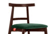 LILIO Krzesło vintage ciemny zielony welur mahoń ciemny zielony/mahoń - zdjęcie 6