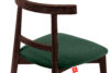 LILIO Krzesło vintage ciemny zielony welur mahoń ciemny zielony/mahoń - zdjęcie 7