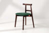 LILIO Krzesło vintage ciemny zielony welur mahoń ciemny zielony/mahoń - zdjęcie 2
