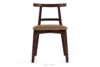 LILIO Krzesło vintage beżowy welur mahoń beżowy/mahoń - zdjęcie 3