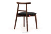 LILIO Krzesło w stylu vintage czarny welur orzech średni 2szt czarny/orzech średni - zdjęcie 5