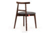 LILIO Krzesło w stylu vintage szary welur orzech średni 2szt szary/orzech średni - zdjęcie 5