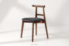 LILIO Krzesło w stylu vintage grafitowy welur orzech średni 2szt grafitowy/orzech średni - zdjęcie 2