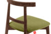 LILIO Krzesło w stylu vintage oliwkowy welur orzech średni 2szt oliwkowy/orzech średni - zdjęcie 8