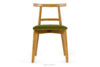 LILIO Krzesło w stylu vintage oliwkowy welur jasny dąb 2szt oliwkowy/jasny dąb - zdjęcie 3