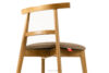 LILIO Krzesło w stylu vintage beżowy welur jasny dąb 2szt beżowy/jasny dąb - zdjęcie 7