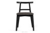LILIO Krzesło w stylu vintage szary welur 2szt szary/czarny - zdjęcie 3