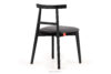 LILIO Krzesło w stylu vintage szary welur 2szt szary/czarny - zdjęcie 5