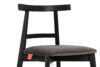 LILIO Krzesło w stylu vintage szary welur 2szt szary/czarny - zdjęcie 7