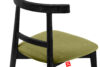 LILIO Krzesło w stylu vintage oliwkowy welur 2szt oliwkowy/czarny - zdjęcie 8