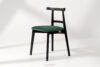 LILIO Krzesło w stylu vintage ciemny zielony welur 2szt ciemny zielony/czarny - zdjęcie 2