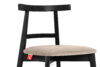 LILIO Krzesło w stylu vintage kremowy welur 2szt kremowy/czarny - zdjęcie 7